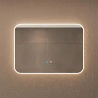 Doporro miroir de salle de bains lumineux 90x70cm glace avec éclairage LED LUZ et interrupteur tactile