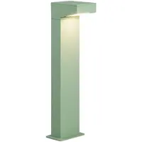 Zafferano Borne Lumineuse Asymétrique Forward 13W Led 3000K Couleur Sauge, Design Minimaliste Pour Éclairage Extérieur Jardins Et Allées Piétonnes Ip65