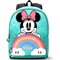 KARACTERMANIA Minnie Hs Fan 3.0 Rainbow 23l 41x31x18 Cm Backpack Bleu Enfants