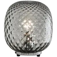 ROSSINI ILLUMINAZIONE Lampe De Table Oban Chrome Avec Verre Soufflé Bouche Effet Ballon Fumé - E27 75W 220-240V - Groupe Rossini