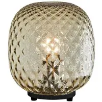 ROSSINI ILLUMINAZIONE Lampe De Table Noire Oban Avec Diffuseur En Verre Soufflé Bouche, Effet Balloton, Finition Bronze - Connexion E27 Groupe Rossini