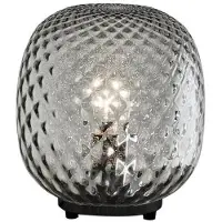 ROSSINI ILLUMINAZIONE Lampe De Table Oban Noire Avec Diffuseur En Verre Soufflé Bouche, Effet Ballotin, Finition Fumée - Connexion E27 Groupe Rossini