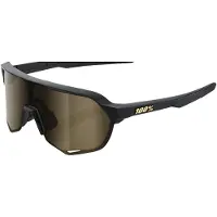 100% S2 Sunglasses Noir Soft Gold Mirror/CAT3