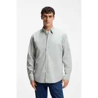 BOSS Relegant 6 10260284 Orange Long Sleeve Shirt Gris L Homme