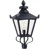 Elstead Lighting Tête de lampadaire rétro noire E27 60 W Grampian Elstead