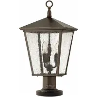 Elstead Lighting Plinthe d'extérieur Trellis E14 60W brun royal