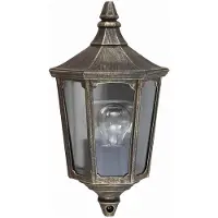 Garden Zone lampe murale d'extérieur rétro noire E27 60W Cricklade