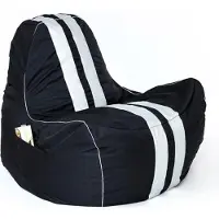 Go Gift Sac Sako pouffe Ferrari noir et blanc XXL 140 x 100 cm