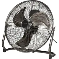 Sygonix Ventilateur de sol Ventilateur noir 120 W Métal 45cm Aluminium838