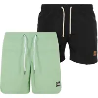Urban Classics Shorts de bain vert clair / noir