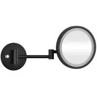 Bemeta Miroir cosmétique avec éclairage LED Dark, diamètre 200 mm, noir