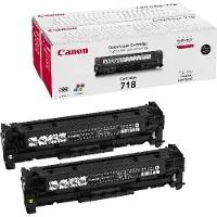 Canon Toner 718 BK2 Noir x2 - Multipack