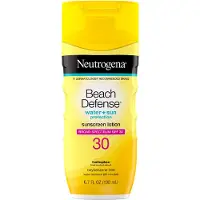 Neutrogena Lotion Solaire Corps Beach Defense SPF 30, Résistante à l'Eau, Sans Huile, Sans PABA, Absorption Rapide