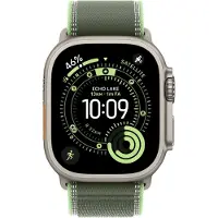 Apple Bracelet Trail Loop pour Watch | 44/45/46/49 mm - Taille M/L - Néon / Vert Titane naturel
