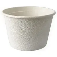 Papstar 50 gobelets à soupe, canne à sucre "pure" 350 ml Ø 10 cm - 6,4 cm blanc, Contenant à usage unique, Blanc