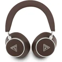 GUESS PU Saffiano Triangle Logo ENC Wireless Headphone - brown (45 h, Sans fil), Écouteurs, Marron