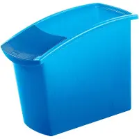 HAN Corbeille à papier MONDO, 18 litres, carré, bleu translu