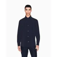 Armani Exchange pour homme. XM001567AF19193UB101 Chemise Button marine (XS), Casuel, Polyamide, Manche longue
