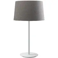 ROSSINI ILLUMINAZIONE Vivien Lampe De Table Blanche Avec Abat-Jour Conique Gris E27 Ip20 - Éclairage D'Intérieur En Métal - Groupe Rossi