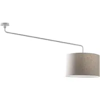 ROSSINI ILLUMINAZIONE Plafonnier Vivien Blanc Avec Abat-Jour Ivoire 48Cm - Plafonnier E27, Classe I, Ip20, Structure En Métal Peint - Groupe Rossini