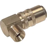 Tameson Coupleur de moule DN 6 en acier inoxydable Embout G 1/4 pouce filetage mâle Double obturation 90-deg