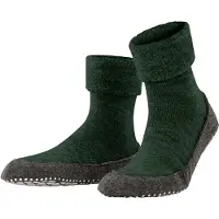 Falke Pantoufles unies - Cosyshoe SO CP, pantoufles, antidérapantes, unies Vert foncé 43-44