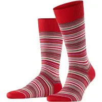 Falke Chaussettes rouge, Rayé