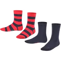 Falke Chaussettes 'Happy' bleu marine / rouge
