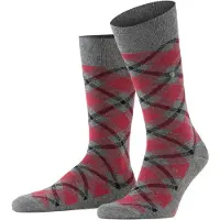 Burlington Chaussettes Carbone, A carreaux