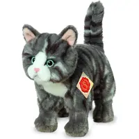 Teddy HERMANN® Teddy Hermann Chat gris tigré debout 20 cm