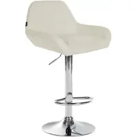 CLP Tabouret de bar Braga tissu chromé
