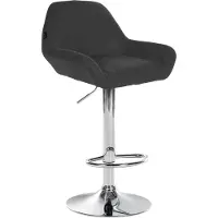 CLP Tabouret de bar Braga tissu chromé