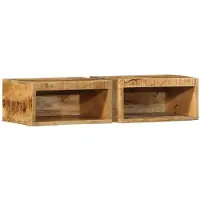 vidaXL Armoires murales TV 2 pcs. Bois de manguier rugueux