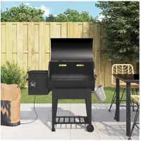vidaXL Barbecue à pellets avec support Noir 94 cm Fer