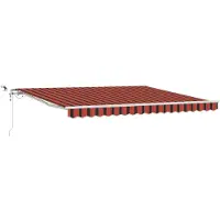 vidaXL , store enroulable orange et marron, 400 x 300 cm, polyester