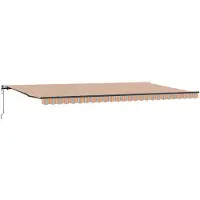 vidaXL Store banne rétractable multicolore 600 x 300 cm en tissu et aluminium