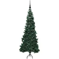 vidaXL Arbre de Noël artificiel angulaire vert 180 cm PVC et métal