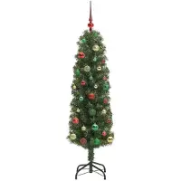 vidaXL Sapin de Noël artificiel avec 150 LEDs avec support Vert 150 cm