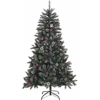 vidaXL Sapin de Noël artificiel Vert 150 cm PVC, plastique et acier