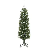 vidaXL Sapin de Noël artificiel avec 150 LEDs avec support Vert 150 cm