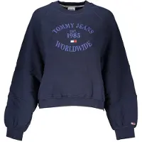 Tommy Hilfiger Femmes, Pull-over, Sweat-shirt bleu sans zip pour femmes, Bleu, (XXS)