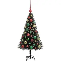 vidaXL Arbre de Noël noir , 120 cm, en PVC