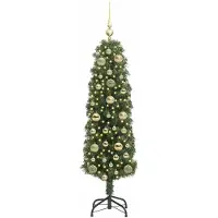 vidaXL Sapin de Noël artificiel Vert 150 cm PVC et acier et plastique