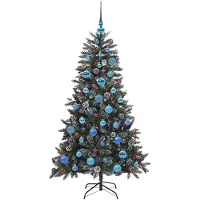 vidaXL Sapin de Noël artificiel Vert 150 cm PVC, plastique et acier