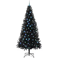 vidaXL Sapin de Noël noir 240 cm PVC