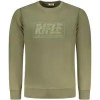 Rifle Hommes, Pull-over, Sweat-shirt zippé vert pour hommes, Vert, (L)