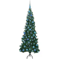 vidaXL Arbre de Noël artificiel angulaire vert 180 cm PVC et métal