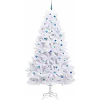 vidaXL Sapin de Noël Artificiel à Branches Articulées Blanc 270 cm