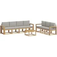 vidaXL Ensemble de canapés d'extérieur , 8 pièces, blanc et gris clair, en polyester