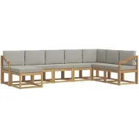 vidaXL Ensemble de salon de jardin 8 pièces, blanc et gris clair